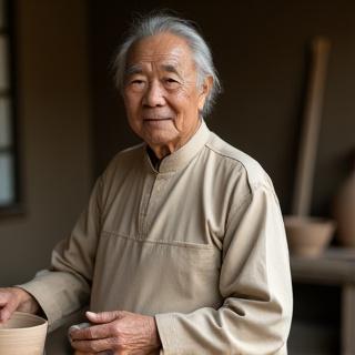 도예 작업 중인 30년 경력의 도예가 김영수 선생님